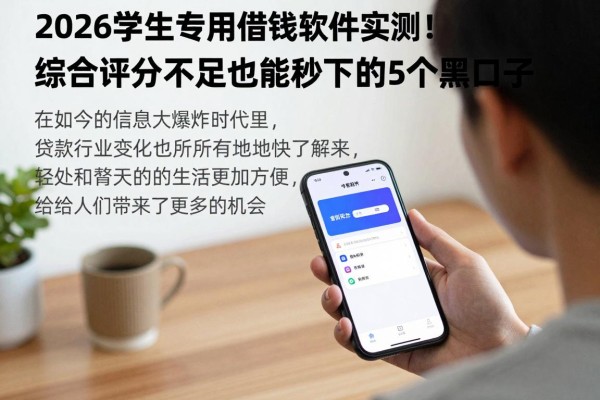 2026学生专用借钱软件实测!综合评分不足也能秒下的5个黑马口子