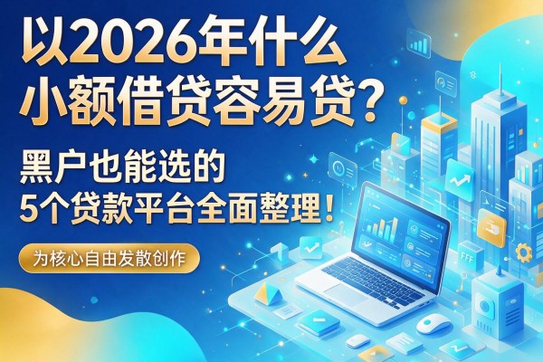 2026年什么小额借贷容易贷？黑户也能选的5个贷款平台全面整理！
