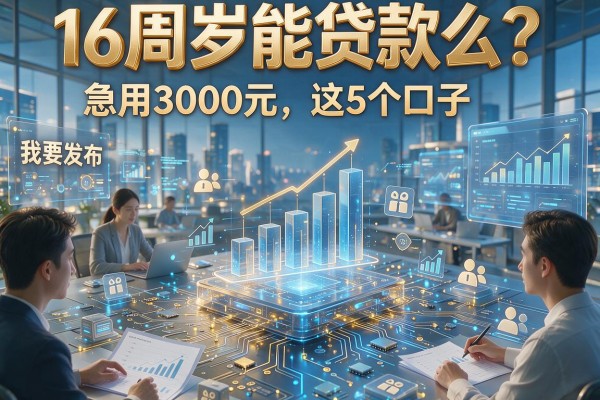 16周岁能贷款么?急用3000元这5个口子16岁也能借