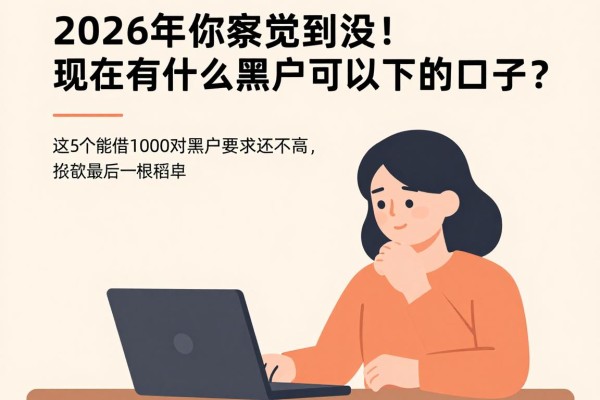 2026年你察觉到没!现在有什么黑户可以下的口子?这5个能借1000对黑户要求还不高