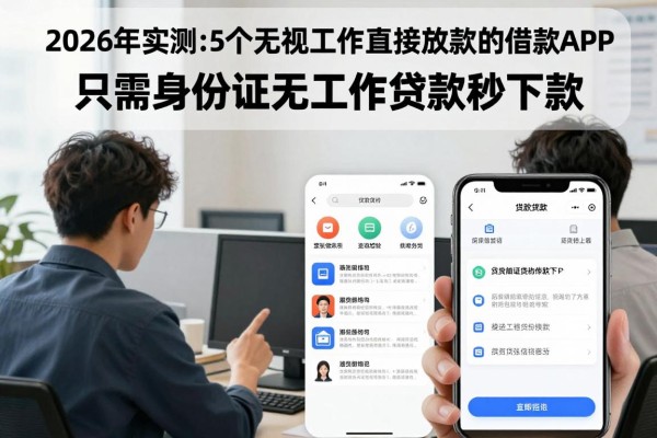 2026年实测:5个无视工作直接放款的借款APP,只需身份证无工作贷款秒下款