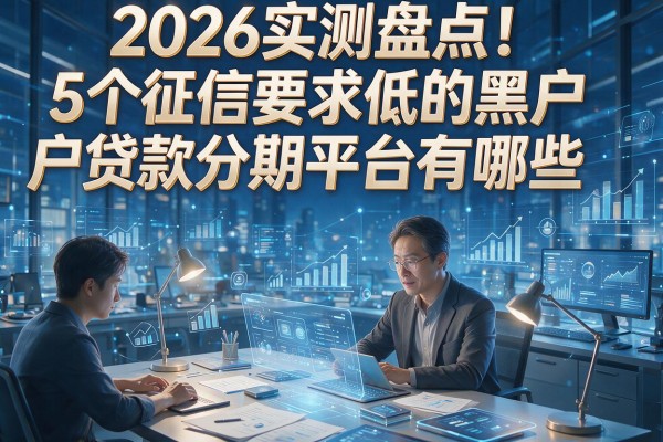 2026实测盘点！5个征信要求低的黑户贷款分期平台有哪些