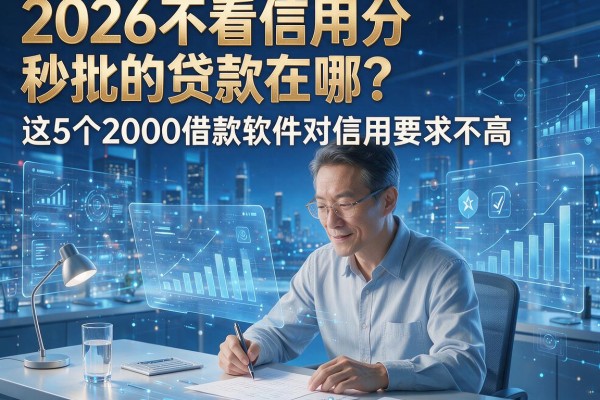 2026不看信用分秒批的贷款在哪?这5个2000借款软件对信用要求不高
