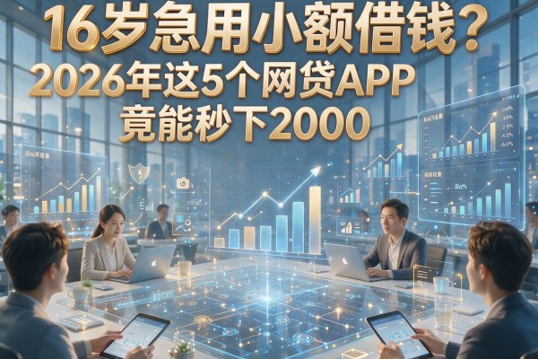 16岁急用小额借钱?2026年这5个网贷APP竟能秒下2000!
