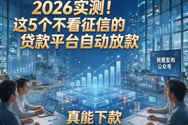 2026实测!这5个不看征信的贷款平台自动放款,真能下款?
