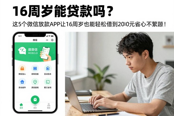 16周岁能贷款吗？这5个微信放款APP让16周岁也能轻松借到2000元，操作省心不繁琐！