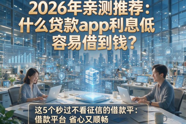 2026年亲测推荐:什么贷款app利息低容易借到钱?这5个秒过不看征信的借款平台省心又顺畅