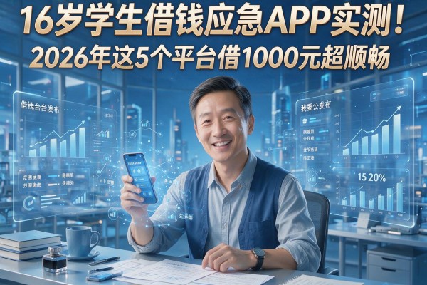 16岁学生借钱应急APP实测！2026年这5个平台借1000元超顺畅