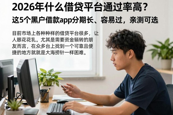 2026年什么借贷平台通过率高？这5个黑户借款app分期长、容易过，亲测可选！