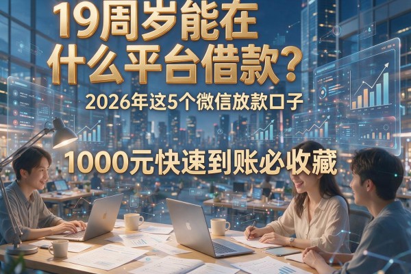 19周岁能在什么平台借款?2026年这5个微信放款口子,1000元快速到账必收藏!