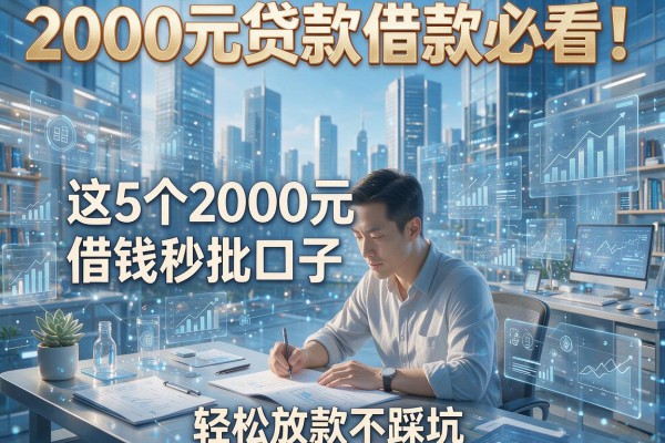 2000元贷款借款必看！这5个2000元借钱秒批口子，轻松放款不踩坑