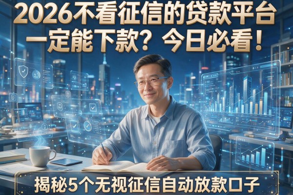 2026不看征信的贷款平台一定能下款？今日必看！揭秘5个无视征信自动放款口子