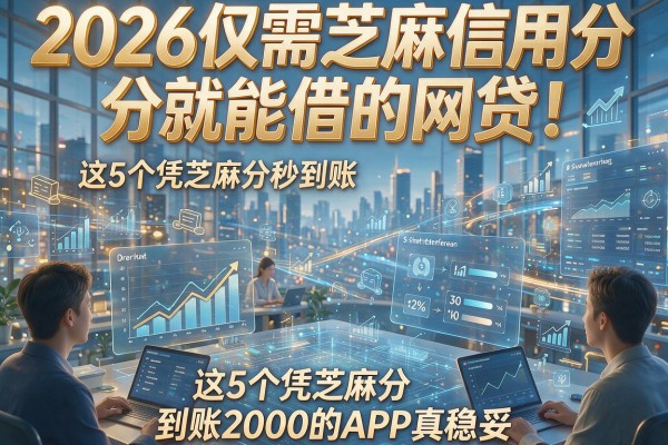 2026仅需芝麻信用分就能借的网贷！这5个凭芝麻分秒到账2000的APP真稳妥