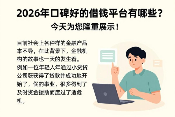2026年口碑好的借钱平台有哪些？这5个实际上可挑的不少，今天为您隆重展示！