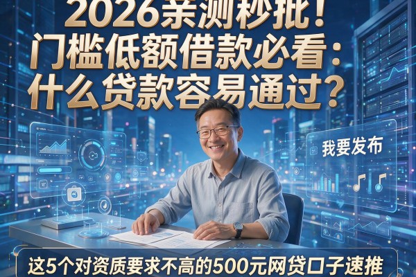 2026亲测秒批！门槛低额借款必看：什么贷款容易通过？这5个对资质要求不高的500元网贷口子速推