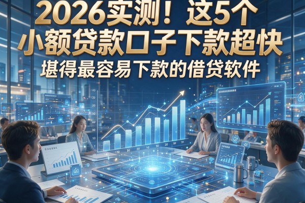2026实测！这5个小额贷款口子下款超快，堪称最容易下款的借贷软件