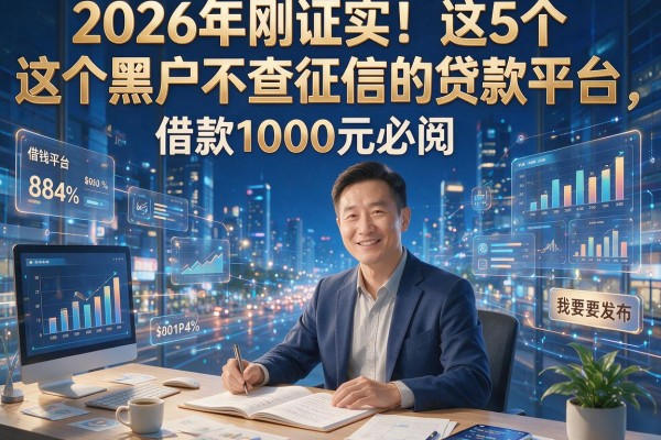 2026年刚证实!这5个黑户不查征信的贷款平台,借款1000元必阅