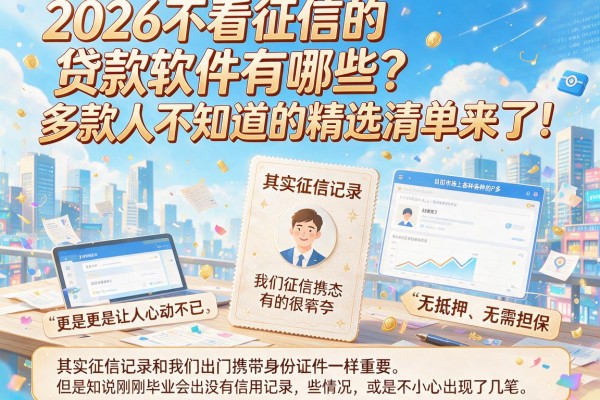 2026不看征信的贷款软件有哪些？多数人不知道的精选清单来了！