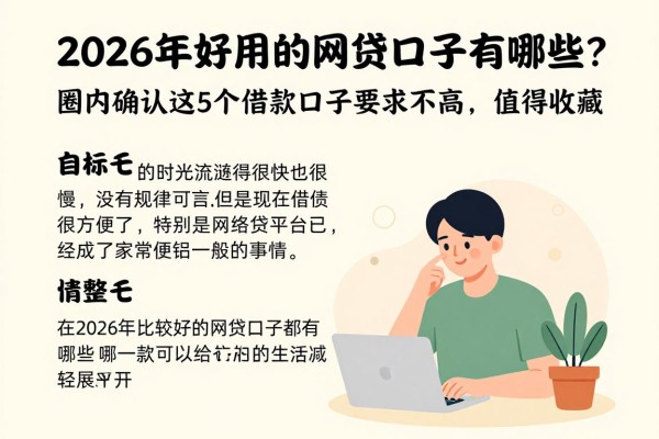 2026年好用的网贷口子有哪些?圈内确认这5个借款口子要求不高,值得收藏!