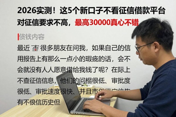 2026实测！这5个新口子不看征信借款平台，对征信要求不高，最高30000真心不错