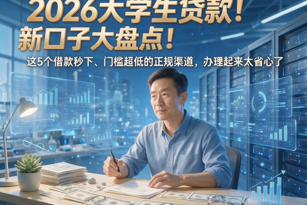 2026大学生贷款新口子大盘点！这5个借款秒下、门槛超低的正规渠道，办理起来太省心了