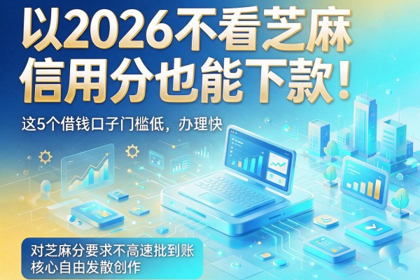 2026不看芝麻信用分也能下款！这5个借钱口子门槛低、办理快，对芝麻分要求不高速批到账