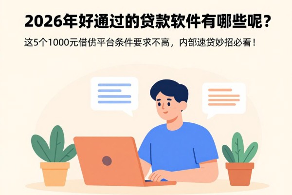 2026年好通过的贷款软件有哪些呢？这5个1000元借款平台条件要求不高，内部速贷妙招必看！