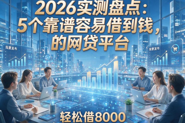 2026实测盘点:5个靠谱容易借到钱的网贷平台,轻松借8000!