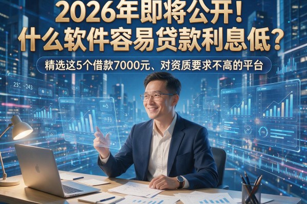 2026年即将公开！什么软件容易贷款利息低？精选这5个借款7000元、对资质要求不高的平台