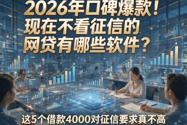 2026年口碑爆款!现在不看征信的网贷有哪些软件?这5个借款4000对征信要求真不高