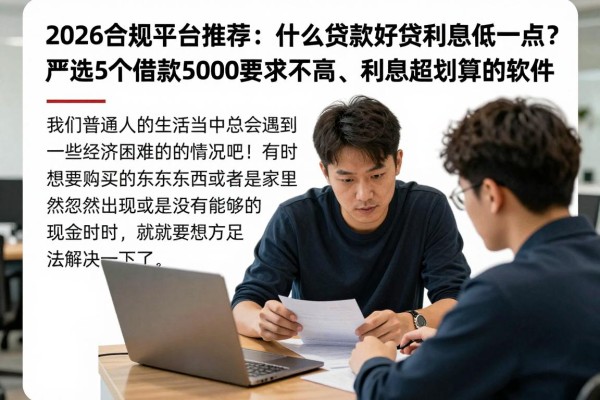 2026合规平台推荐：什么贷款好贷利息低一点？严选5个借款5000要求不高、利息超划算的软件