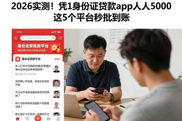 2026实测!凭1身份证贷款app人人5000,这5个平台秒批到账