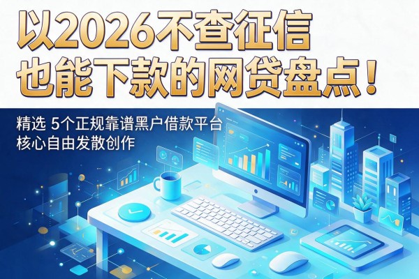 2026不查征信也能下款的网贷盘点!精选5个正规靠谱黑户借款平台速览