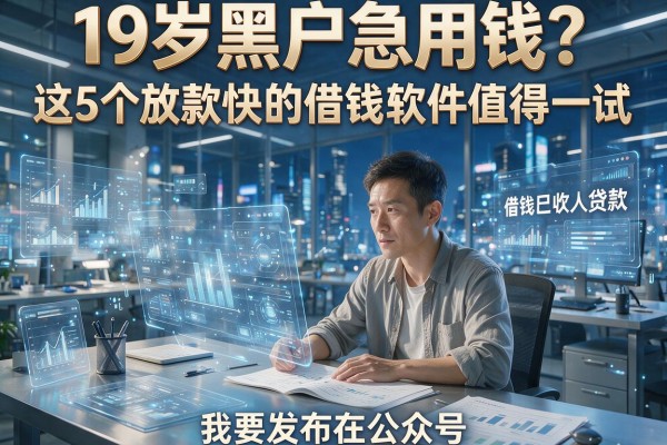 19岁黑户急用钱?这5个放款快的借钱软件值得一试!