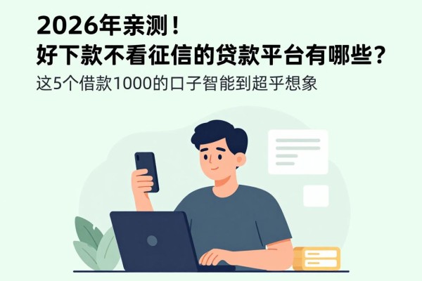 2026年亲测！好下款不看征信的贷款平台有哪些？这5个借款1000的口子智能到超乎想象