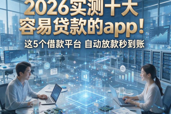 2026实测十大容易贷款的app!这5个借款平台自动放款秒到账