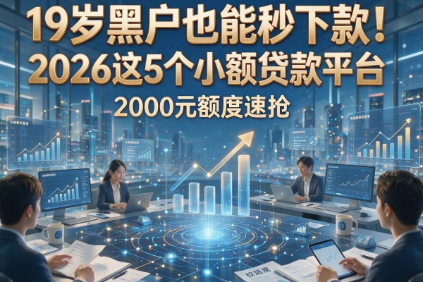 19岁黑户也能秒下款！2026这5个小额贷款平台，2000元额度速抢