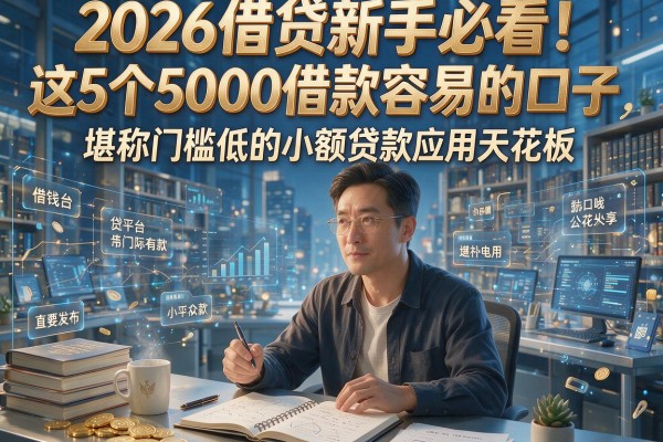 2026借贷新手必看！这5个5000借款容易的口子，堪称门槛低的小额贷款应用天花板