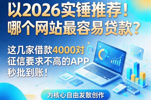 2026实锤推荐!哪个网站最容易贷款?这几家借款4000对征信要求不高的APP,秒批到账!