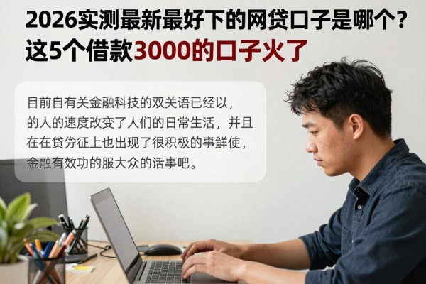 2026实测最新最好下的网贷口子是哪个?这5个借款3000的口子火了