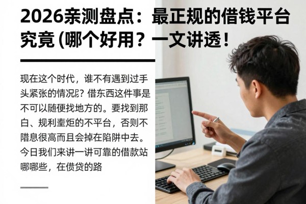 2026亲测盘点:最正规的借钱平台究竟哪个好用?一文讲透!
