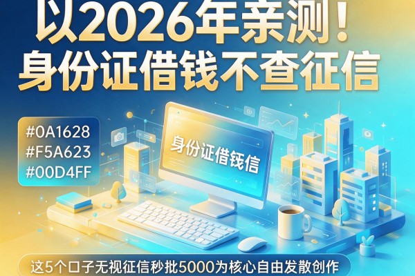 2026年亲测！身份证借钱不查征信，这5个口子无视征信秒批5000