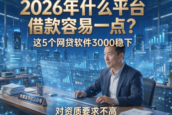 2026年什么平台借款容易一点?这5个网贷软件3000稳下、对资质要求不高