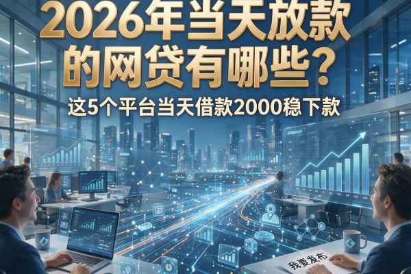 2026年当天放款的网贷有哪些？这5个平台当天借款2000稳下款！