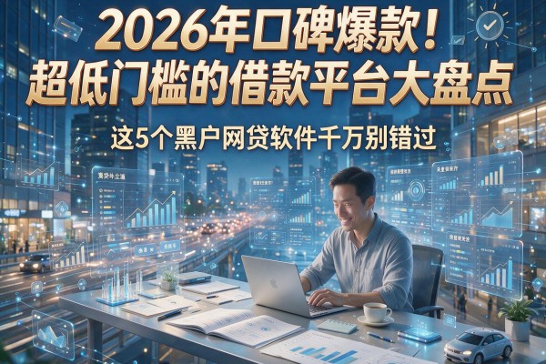 2026年口碑爆款!超低门槛的借款平台大盘点,这5个黑户网贷软件千万别错过!