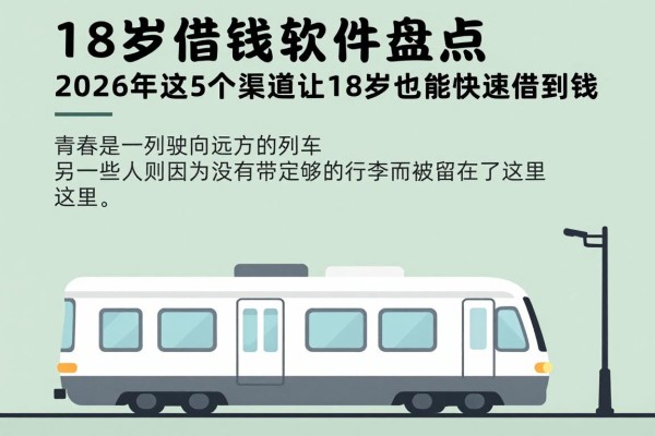 18岁借钱软件盘点：2026年这5个渠道让18岁也能快速借到钱
