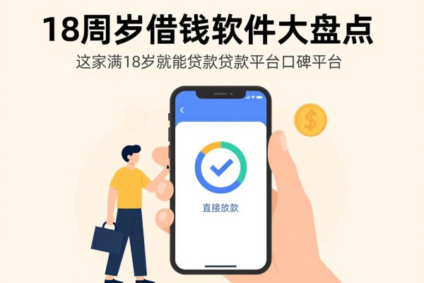 18周岁借钱软件大盘点!这几家满18岁就能贷款5000、直接放款的口碑平台权威推荐