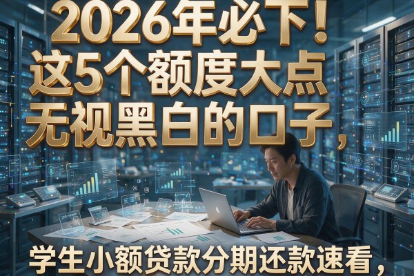 2026年必下！这5个额度大点无视黑白的口子，学生小额贷款分期还款速看