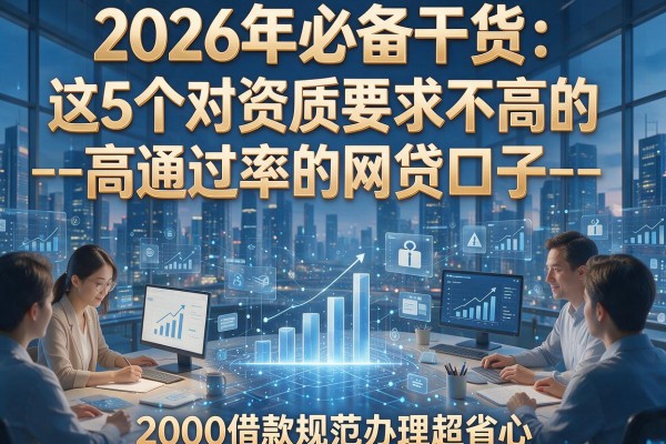 2026年必备干货:这5个对资质要求不高的--高通过率的网贷口子--,2000借款规范办理超省心